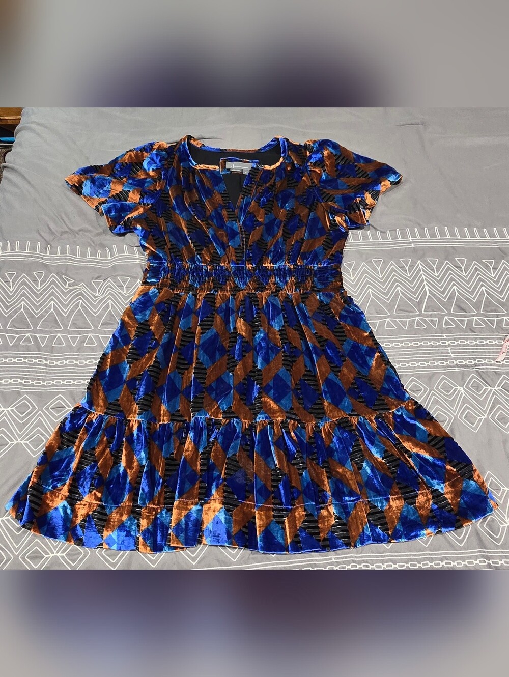 Anthropologie The Somerset Mini Dress Velvet Edition Size Medium